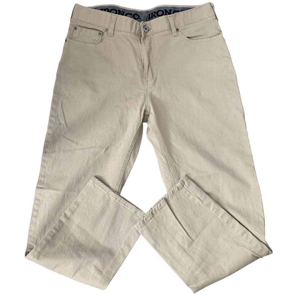 Iron Co. Mens Straight Leg Pants Size 34 x 30 Tan RN#95705